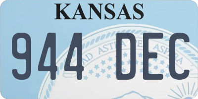 KS license plate 944DEC
