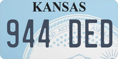 KS license plate 944DED