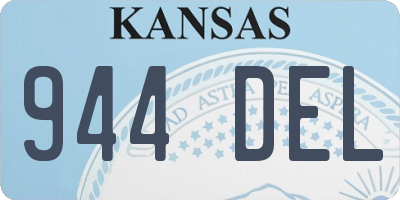 KS license plate 944DEL