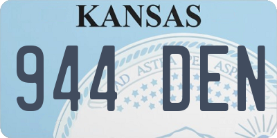 KS license plate 944DEN