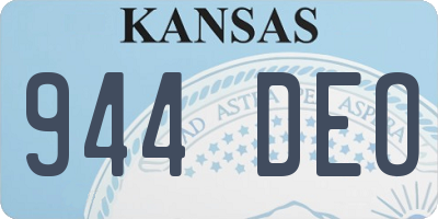 KS license plate 944DEO