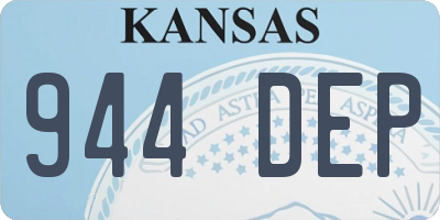 KS license plate 944DEP