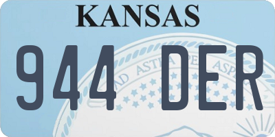 KS license plate 944DER
