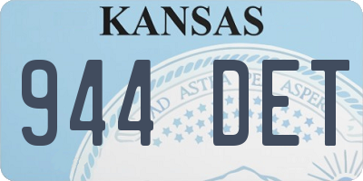 KS license plate 944DET