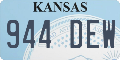 KS license plate 944DEW