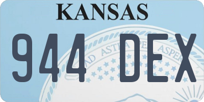 KS license plate 944DEX