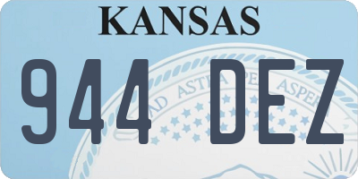 KS license plate 944DEZ