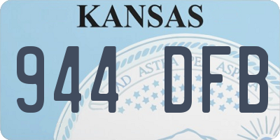 KS license plate 944DFB