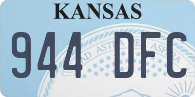 KS license plate 944DFC