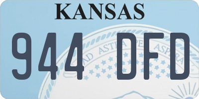 KS license plate 944DFD