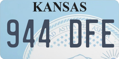 KS license plate 944DFE