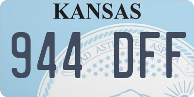 KS license plate 944DFF