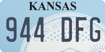 KS license plate 944DFG