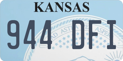 KS license plate 944DFI