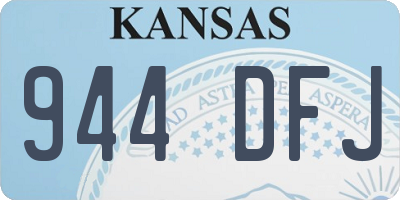 KS license plate 944DFJ