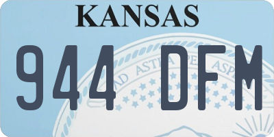 KS license plate 944DFM