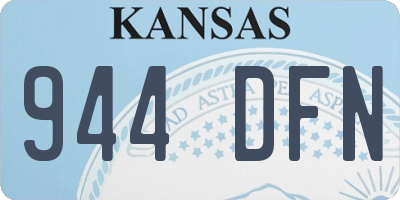 KS license plate 944DFN