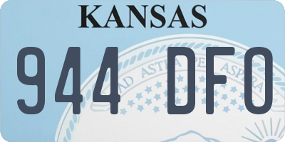 KS license plate 944DFO