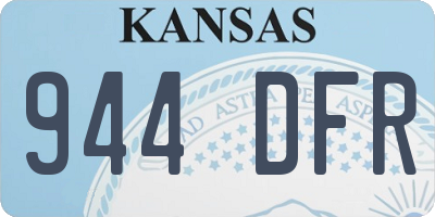 KS license plate 944DFR