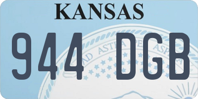KS license plate 944DGB