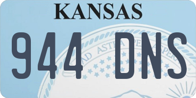 KS license plate 944DNS