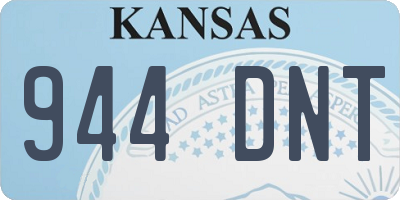 KS license plate 944DNT
