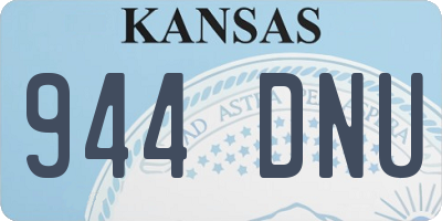 KS license plate 944DNU
