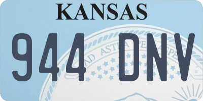 KS license plate 944DNV