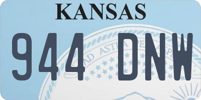 KS license plate 944DNW