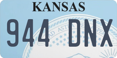 KS license plate 944DNX