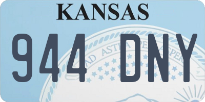 KS license plate 944DNY