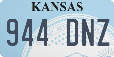 KS license plate 944DNZ