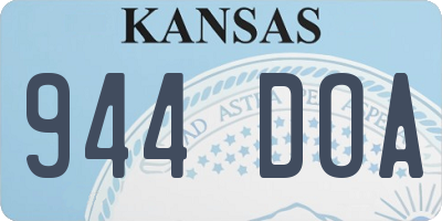 KS license plate 944DOA