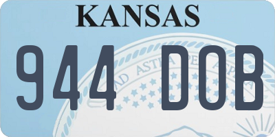 KS license plate 944DOB