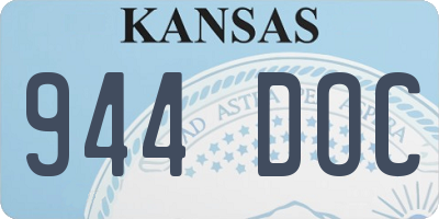 KS license plate 944DOC