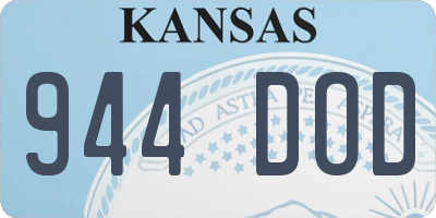 KS license plate 944DOD