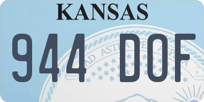 KS license plate 944DOF