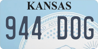 KS license plate 944DOG