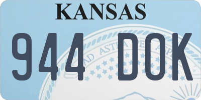 KS license plate 944DOK