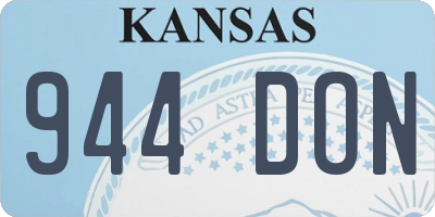 KS license plate 944DON