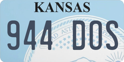KS license plate 944DOS