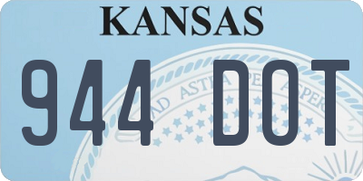 KS license plate 944DOT