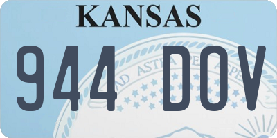 KS license plate 944DOV