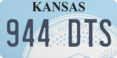 KS license plate 944DTS