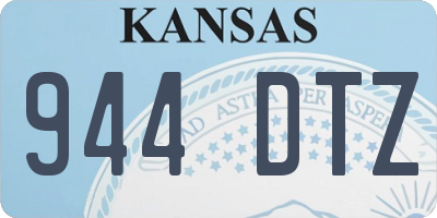 KS license plate 944DTZ