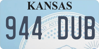 KS license plate 944DUB