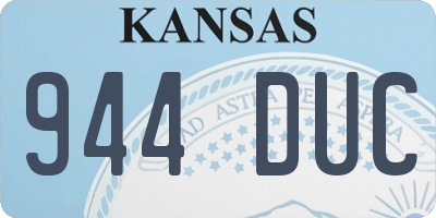 KS license plate 944DUC