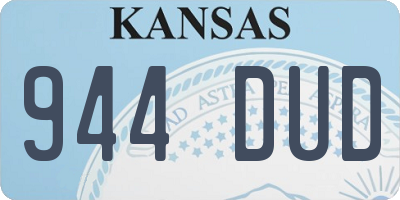KS license plate 944DUD