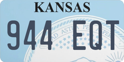 KS license plate 944EQT