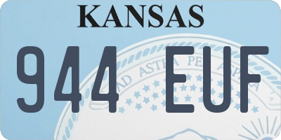 KS license plate 944EUF